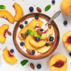 June Gold Peach Tree -Blooming Yard June Gold peaches 3